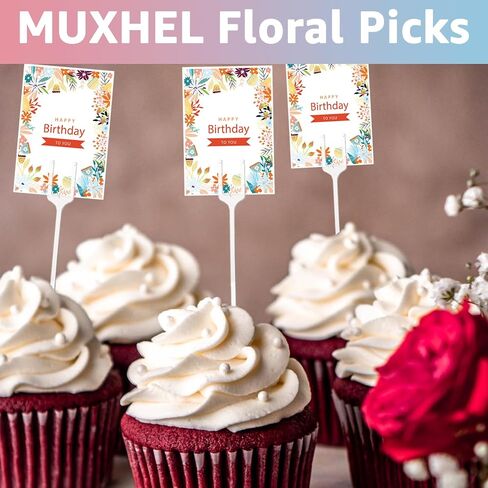 MUXHEL 200 Pcs 12.2" Floral Card Holder Picks, Transparent Fork Shape Flower Card Holder Stick, Plastic Floral Pick Holder for Floral Arrangement, Place Cards, Food Labels, Gift Cards in Saudi Arabia