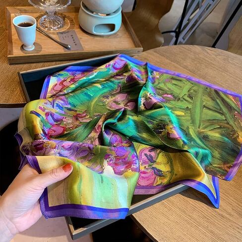 Silk Scarf for Women - 100% Mulberry Silk Neck Scarf - Satin Head Scarf Hair Bandana with Gift Packed in Saudi Arabia