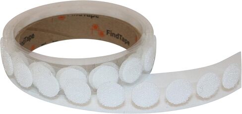 Adhesive-Backed Loop-Side Only Coins/Dots (HL74-C): 5/8 in. diameter dots [60 per roll] loop-side only (White) [60 coins/roll] in Saudi Arabia