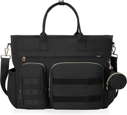 حقيبة حفاضات توريبيو، حقيبة كتف كبيرة للأم مع حجرة كمبيوتر محمول مقاس 15 بوصة وحقيبة سفر لحفاضات الأطفال للأم والأب in Kuwait