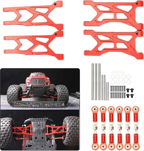 RCAWD Big Rock Granite Vorteks 3S & Mega 550 أذرع تعليق ووصلات ترقيات شدادات، مجموعة قضبان ربط A-Arms لأجزاء ARRMA 1/10 #ARAC9066#ARAC8076 in Saudi Arabia
