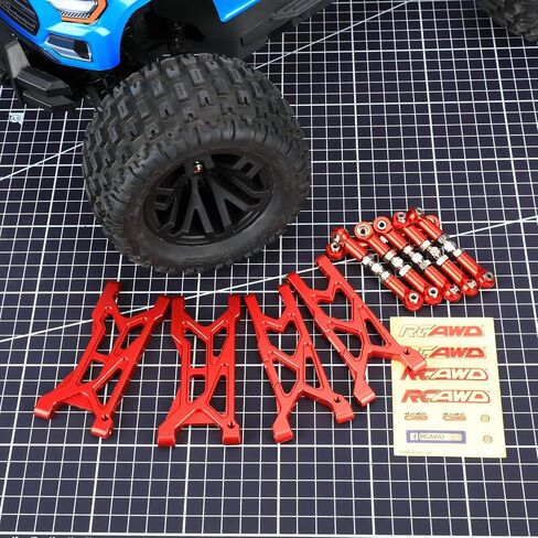 RCAWD Big Rock Granite Vorteks 3S & Mega 550 أذرع تعليق ووصلات ترقيات شدادات، مجموعة قضبان ربط A-Arms لأجزاء ARRMA 1/10 #ARAC9066#ARAC8076 in Saudi Arabia
