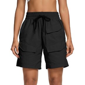 VUTRU Women's Hiking Cargo Shorts 6.7" Quick Dry Athletic Shorts Lightweight Outdoor Running Shorts with Pockets in Kuwait