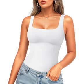 LODAY Compression Tank Tops for Women Shapewear Tummy Control Body Shaper Square Neck Camisole Tops in Kuwait