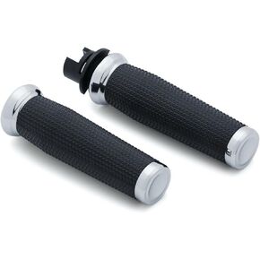 Kuryakyn 5944 Thresher Handlebar Grips for Throttle and Clutch: 2014-17 Indian Motorcycles, Chrome, 1 Pair in Saudi Arabia