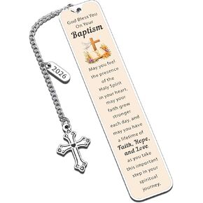 Baptism Gifts for Girl Boys, Baptism Gifts for Adult Women Men, Easter Basket Stuffer for Teen Girls Boys, 2026 Christian Religious Bible Bookmark, Christening Baptisms Favors, Catholic Gift for Women in Saudi Arabia