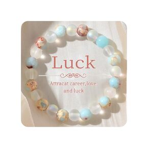 هدايا سلة عيد الفصح، كريستال شفاء للنساء والرجال، أمازونيتي العقيق الأبيض لتخفيف التوتر، حجر طبيعي قابل للتمدد، سوار مطرز هدية لحشو بيض عيد الفصح، أساسيات عيد ميلاد المعمودية in Kuwait