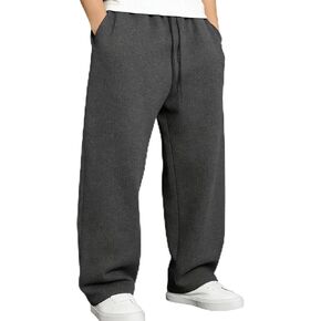 بنطال رياضي فضفاض كاجوال للرجال برباط مطاطي وخصر واسع وساق واسعة مع جيوب in Kuwait