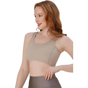 Sports Bras for Women - Juniors Comfortable Unlined Nylon Yoga Bra - Lightweight Cozy Wireless Women Tops for Activewear in Kuwait