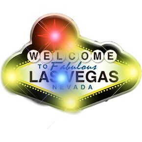 Welcome to Vegas Flashing Body Light Lapel Pins by Blinkee in Kuwait