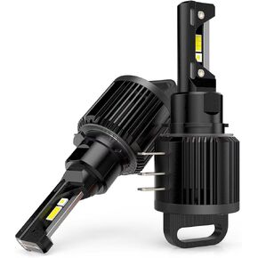 مصابيح LED H15 ضوء النهار، مصباح ضباب، 30000Lm 120W 6500K أبيض بارد، أنبوب ومروحة نحاسية موصلة حرارياً، استبدال مباشر، التوصيل والتشغيل، 64176 12580 PGJ23T1 in Kuwait