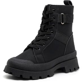 أحذية تشيلسي سوداء للسيدات من MEMON، أحذية طويلة عصرية ذات منصة مكتنزة، أحذية قتالية كاجوال in Kuwait