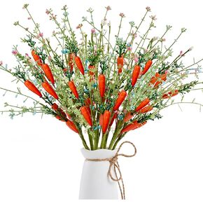 زينة عيد الفصح 12 جهاز كمبيوتر شخصى ينبع عيد الفصح الاصطناعي مع الجزر والتوت الملون عيد الفصح يختار سيقان التوت لغرفة المعيشة المركزية ديكور المنزل زهرية واحتفالات عيد الفصح in Kuwait