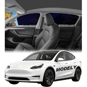 مظلة النافذة الجانبية Tesla Model Y 2020-2024 للخصوصية | حماية من الأشعة فوق البنفسجية والحرارة، تركيب سهل للالتصاق الثابت | أغطية شبه شفافة للقيادة أثناء النهار | ليس لعام 2025 2026 جونيبر in Kuwait