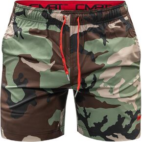 Combat Iron Men’s Performance 2.0 Training Shorts – 5.5" Inseam Athletic Fit Gym Shorts for Training, Running & Weightlifting – Lightweight Fabric with Mesh Pockets – Woodland Camo, XX-Large in Kuwait