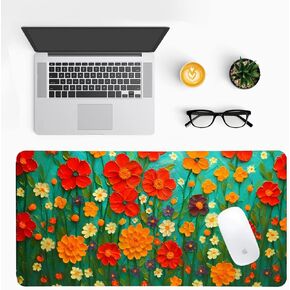 سجادة مكتب لمحبي الكتب، وسادة مكتب كبيرة من جلد البولي يوريثان مع قاعدة مضادة للانزلاق، حصيرة لوحة مفاتيح مكتبية أدبية هدية مثالية للقراء والألعاب والعمل المنزلي (31.5 * 15.75 بوصة) in Kuwait