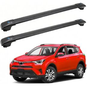 SYDSZ Roof Rack Cross Bars 300lb Compatible with Toyota RAV4 XA40 2013-2018, with Raised Side Rails, Heavy Duty Anti-Theft Aluminum Roof Rails Crossbars Rooftop Luggage Racks Carrier in Kuwait