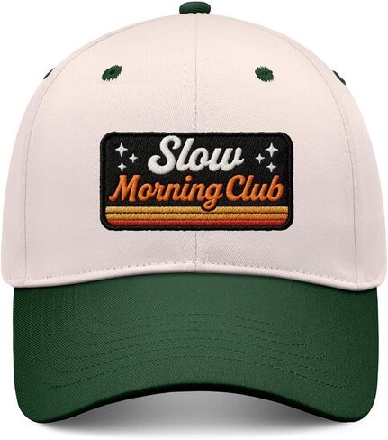 قبعة بيسبول مطرزة بتصميم عتيق من Slow Morning Club، قبعات Snapback للرجال والنساء، قبعة سائق الشاحنة للهدايا المضحكة، لونين in Kuwait
