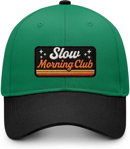 قبعة بيسبول مطرزة بتصميم عتيق من Slow Morning Club، قبعات Snapback للرجال والنساء، قبعة سائق الشاحنة للهدايا المضحكة، لونين in Kuwait