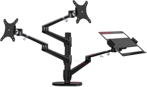 OL-30L الألومنيوم 3 حامل ذراع لشاشة 10 "-17" + 10 "-32" جهاز كمبيوتر شخصي حامل سطح المكتب 0-87 مللي متر طاولة سميكة 0-8 كجم (OL-30L) in Saudi Arabia