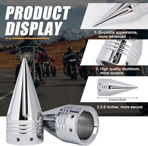 Motorcycle Front Axle Nut Covers, PSLER 3.6" 9.1CM Front Axle Caps for Street Glide Road King Electra Glide Tri Glide Dyna Sportster 1200 Iron 883 Forty Eight 48 Heritage Softail (Black) in Saudi Arabia