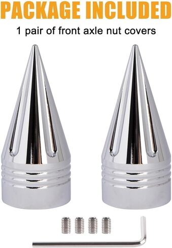 Motorcycle Front Axle Nut Covers, PSLER 3.6" 9.1CM Front Axle Caps for Street Glide Road King Electra Glide Tri Glide Dyna Sportster 1200 Iron 883 Forty Eight 48 Heritage Softail (Black) in Saudi Arabia