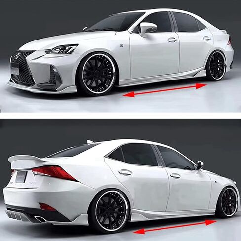 CHIESMA,Side Skirt Fit for Lexus IS300 IS350 2014-2019 AR Style Side Extension Panel Matte Black ABS Unpainted Side Extensions Line Protector in Kuwait