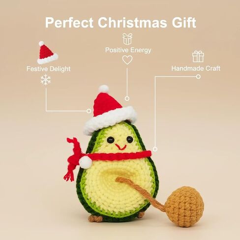 1 Pcs Mini Cute Funny Positive Life Bunny Creative Knitted Animal Holding Card Crochet Easter Birthday Christmas Girls Gift (Guac) in Kuwait