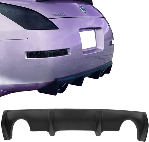 Compatible with/Replacement for Rear Bumper Lip, GT-S Style PU Rear Lip Diffuser Black, Fits 2003 2004 2005 2006 2007 2008 2009 Nissan 350Z Z33 Fairlady Z Coupe in Kuwait