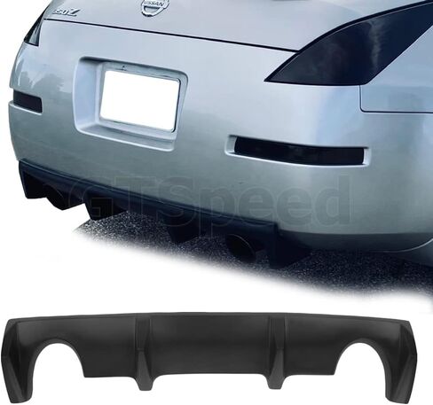 Compatible with/Replacement for Rear Bumper Lip, GT-S Style PU Rear Lip Diffuser Black, Fits 2003 2004 2005 2006 2007 2008 2009 Nissan 350Z Z33 Fairlady Z Coupe in Kuwait