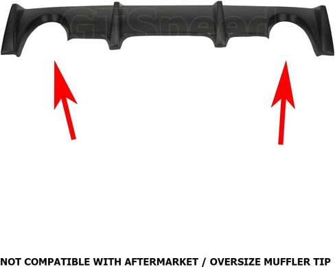Compatible with/Replacement for Rear Bumper Lip, GT-S Style PU Rear Lip Diffuser Black, Fits 2003 2004 2005 2006 2007 2008 2009 Nissan 350Z Z33 Fairlady Z Coupe in Kuwait