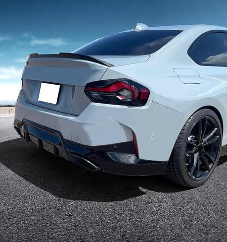 IKON MOTORSPORTS, Dry Carbon Fiber Trunk Spoiler Compatible with 2022-2025 BMW G42 G87 2 Series 220i 230i M240i xDrive M2 Coupe, Gloss Black VS Style Rear Spoiler Tail Wing in Saudi Arabia
