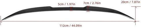 IKON MOTORSPORTS, Dry Carbon Fiber Trunk Spoiler Compatible with 2022-2025 BMW G42 G87 2 Series 220i 230i M240i xDrive M2 Coupe, Gloss Black VS Style Rear Spoiler Tail Wing in Saudi Arabia