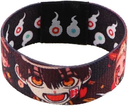 Toilet Bound Hanako Kun Jibaku Shonen Anime Manga 7.1" Reversible Stretch Wristband Wrist Band Bracelet Elastic Strap in Saudi Arabia