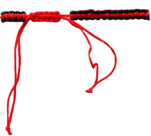 أساور حمراء/سوداء من سلسلة Saint Death Grim Reaper/Pulsera de Hilo Rojo y Negro Santa Muerte مجموعة من 3 in Saudi Arabia
