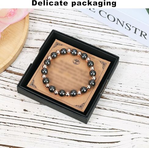 Copper Magnetic Beads Bracelet, Men Magnetic Beads Bracelets Adjustable Women Beaded Jewelry as Her Arthritis Bracelet 99.99% Pure Copper Fathers Bracelets for Dads Moms in Saudi Arabia