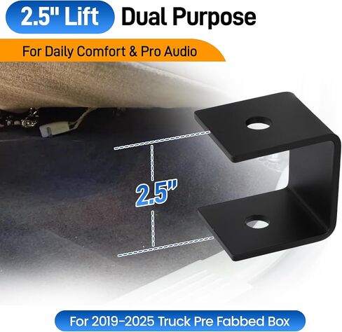 لـ 2007-2013 Chevy Silverado GMC Sierra Crew كابينة ممتدة 2.5 بوصة طقم رفع المقعد الخلفي متوافق مع شاحنات 2008-2014 2500HD 3500HD لمزيد من مساحة التخزين ونظام الصوت in Kuwait