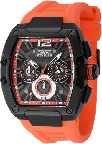 Invicta Racing Men 43mm Stainless Steel Black Black+Orange dial VD54 Quartz in Saudi Arabia