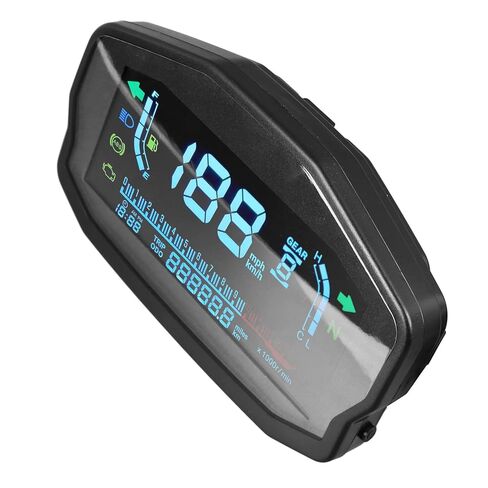 Tbest LCD Motorcycle Instrument Cluster Digital Display High Precision Speedometer Tachometer Water Temperature Oil Level Meter for Most Motorcycles Plastic in Saudi Arabia