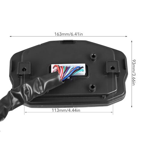 Tbest LCD Motorcycle Instrument Cluster Digital Display High Precision Speedometer Tachometer Water Temperature Oil Level Meter for Most Motorcycles Plastic in Saudi Arabia