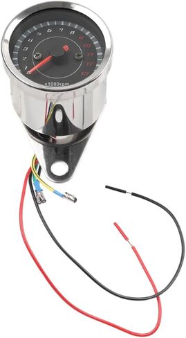FSFY 12V Night Light Tachometer Gauge back light tachometer Chrome For Motorcycle Models of DC 12V 1 Pc in Saudi Arabia