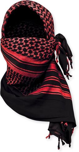 M MCGUIRE GEAR Shemagh Tactical Scarf, Middle Eastern Desert Hood, Bandana, Keffiyeh, Military Style, 100% Cotton, 42" x 42" in Kuwait
