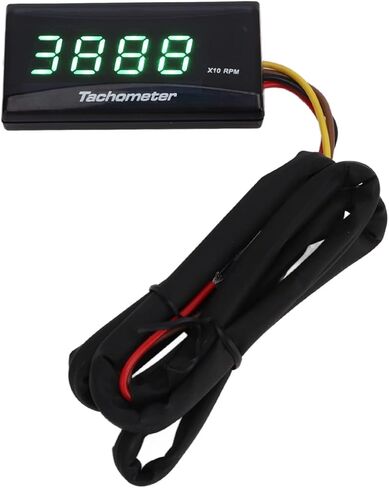 مقياس سرعة الدوران للدراجات النارية رفيع للغاية مزود بإضاءة خلفية LCD للتعديل (أخضر) in Saudi Arabia