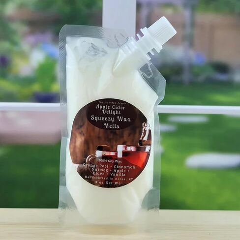 يذوب شمع الصويا القابل للعصر يدويًا من إدارة أمن المواصلات الأمريكية | عطر مصنوع يدويًا يدوم طويلاً لتدفئة الشمع | كيس نظيف وحارق وسهل الاستخدام - مزيج مريح للعلاج العطري المنزلي، كيس واحد، 3 أونصة من خشب القيقب بوربون in Kuwait