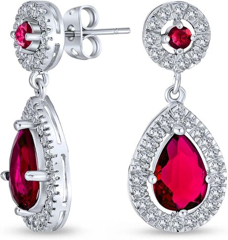 Classic Bridal Simple Cubic Zirconia Teardrop AAA CZ Dangle Drop Earrings For Women Prom 14K Gold Plated .925 Sterling Silver 6 12MM in Saudi Arabia