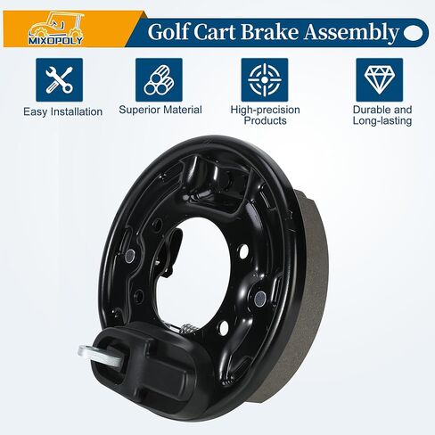 Driver and Passenger Side Brake Assembly Replacement for Club Car DS/Precedent 1995-Up, EZGO 1982-Up, Yamaha 1982-2006 Rear Brake Kit Replace OEM 101823301, 103380202,17081G1, J17-27209-00 in Kuwait
