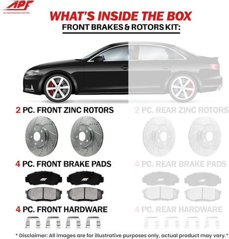 For Chevrolet Caprice (11-17) Front Brake Kit Rotors+Pads in Kuwait