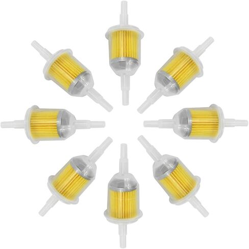 IZOKEE 1/4" Inch ID Fuel Line Set - 2 Meter / 6-Foot ¼ Inch Fuel Line + 2 Pcs 1/4 Inch & 5/16 Inch Fuel Filters + 10 Pcs 2/5" ID Hose Clamps for Kawasaki Kohler Briggs & Stratton Small Engine in Saudi Arabia