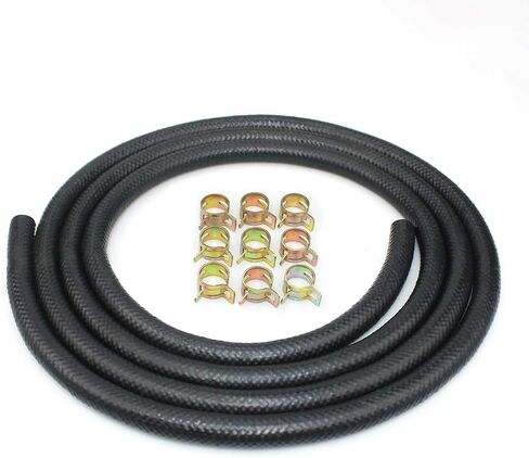 IZOKEE 1/4" Inch ID Fuel Line Set - 2 Meter / 6-Foot ¼ Inch Fuel Line + 2 Pcs 1/4 Inch & 5/16 Inch Fuel Filters + 10 Pcs 2/5" ID Hose Clamps for Kawasaki Kohler Briggs & Stratton Small Engine in Saudi Arabia