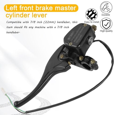 Left Front Brake Master Cylinder Lever for Polaris Sportsman 300 400 400L 500 550 600 700 800 Magnum Scrambler Trail Blazer Big Boss Xplorer Xpedition Worker Hawkeye Sport ATP Diesel Norwegian in Saudi Arabia